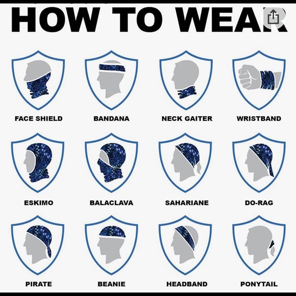 Blue line neck cover thin material unisex - Picture 10 of 11